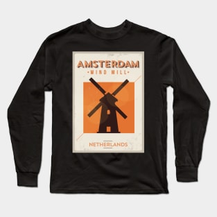 Amsterdam Poster Design Long Sleeve T-Shirt